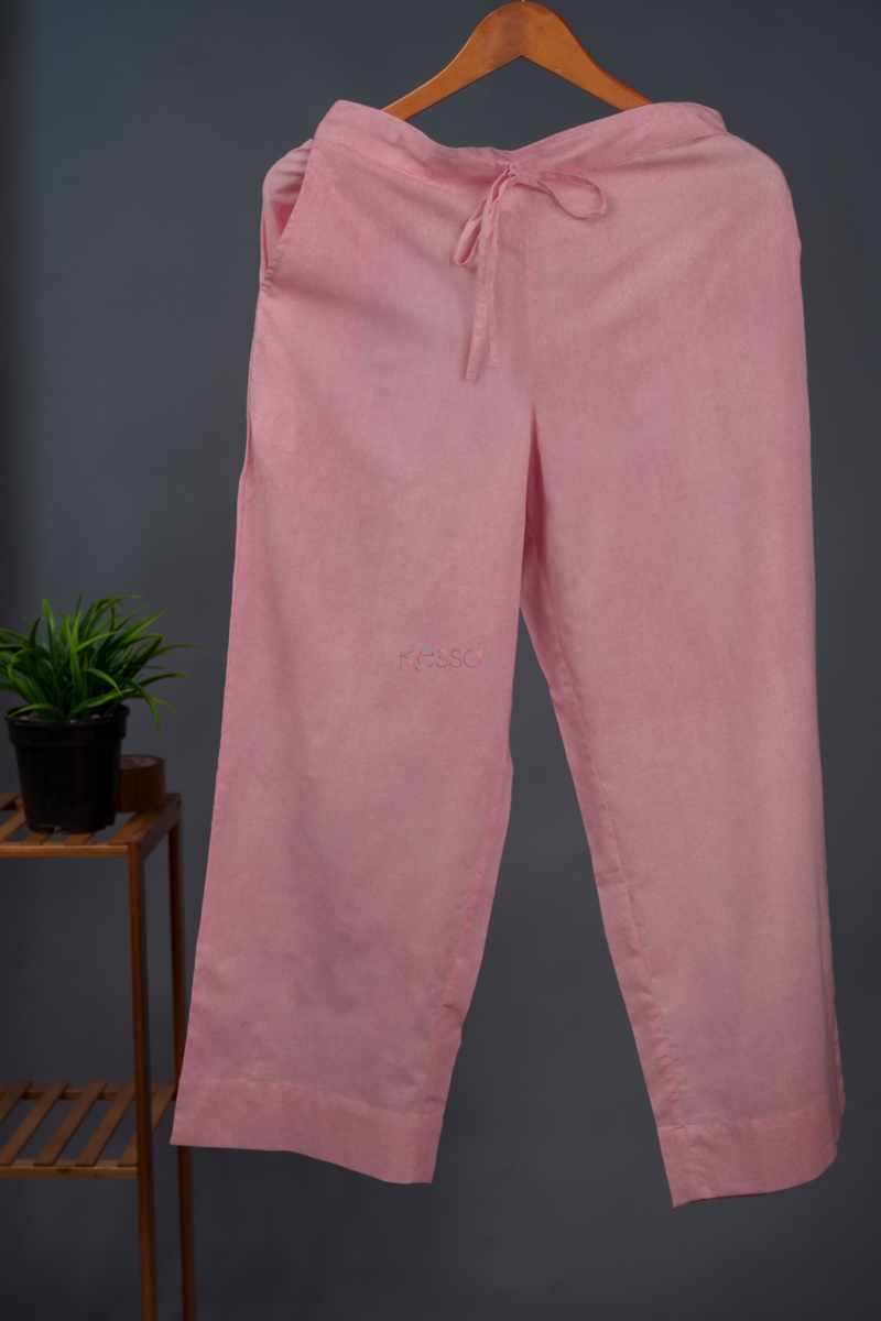Image for Kusvaa Wsp02 Cotton Palazzo With Pocket Baby Pink Side