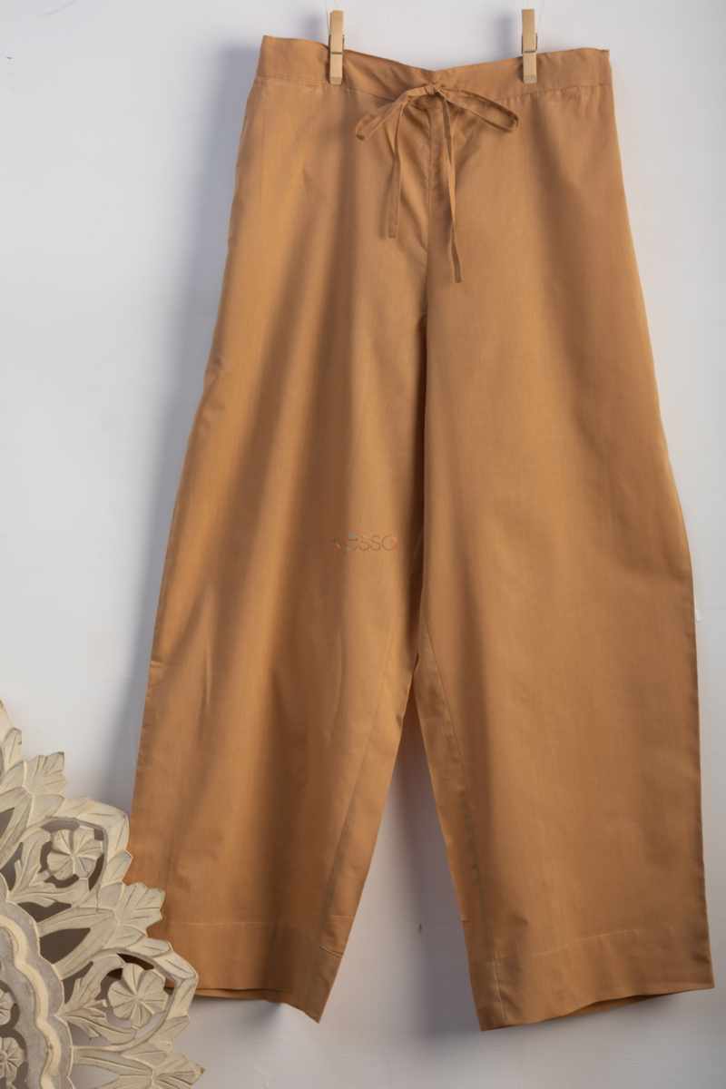 Image for Kusvaa Wsp02 Cotton Palazzo With Pocket Beige Featured New