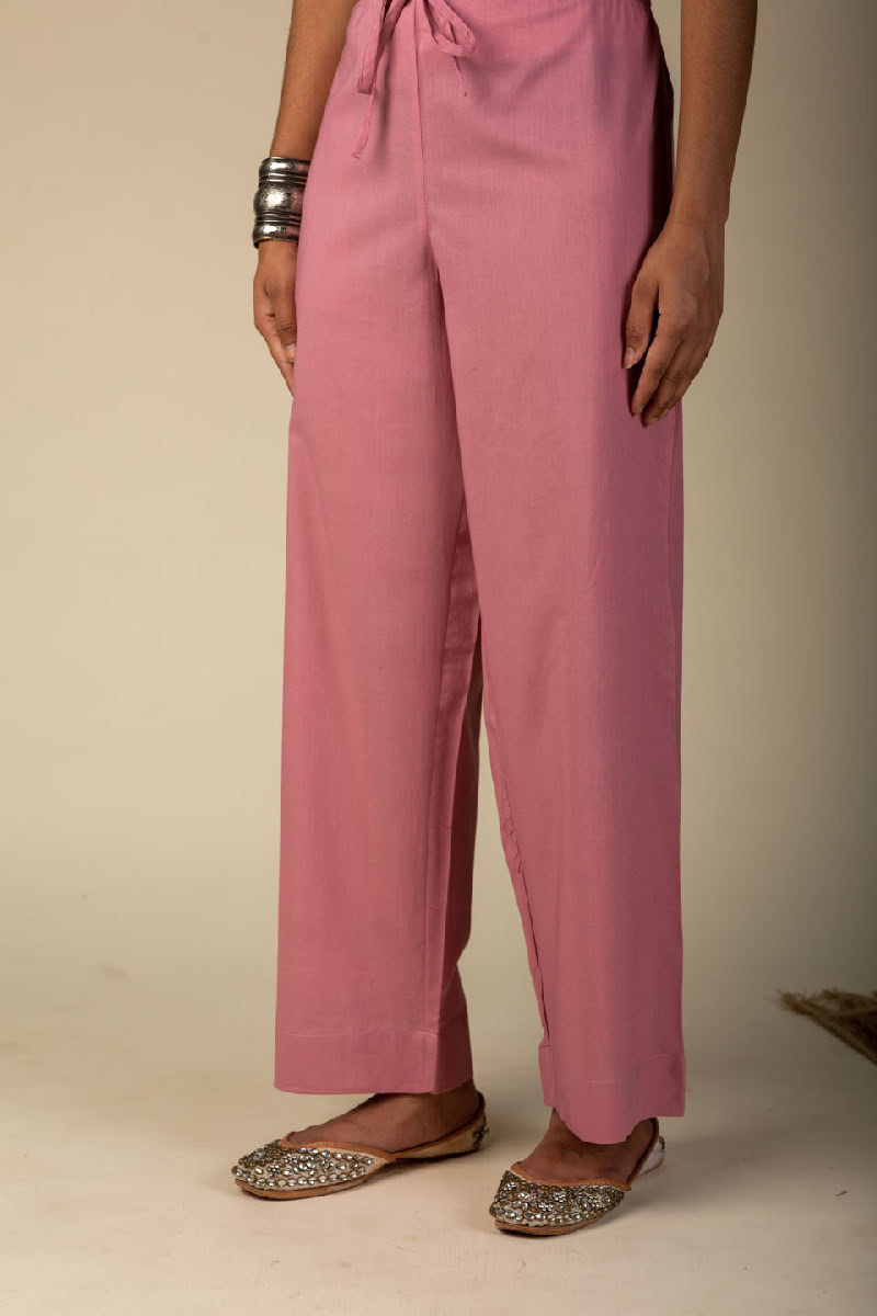 Image for Kusvaa Wsp02 Cotton Palazzo With Pocket Mauve Front