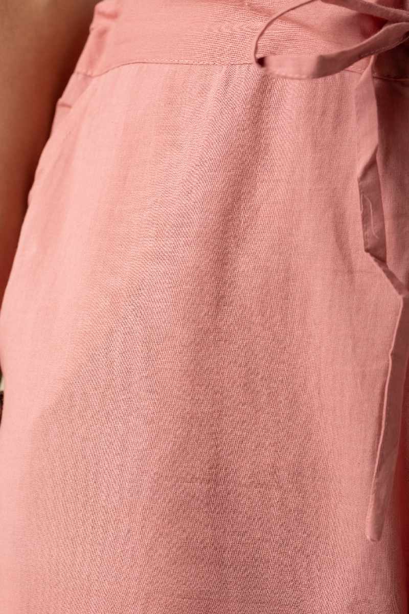 Image for Kusvaa Wsp02 Cotton Palazzo With Pocket Onionpink Closeup Newest