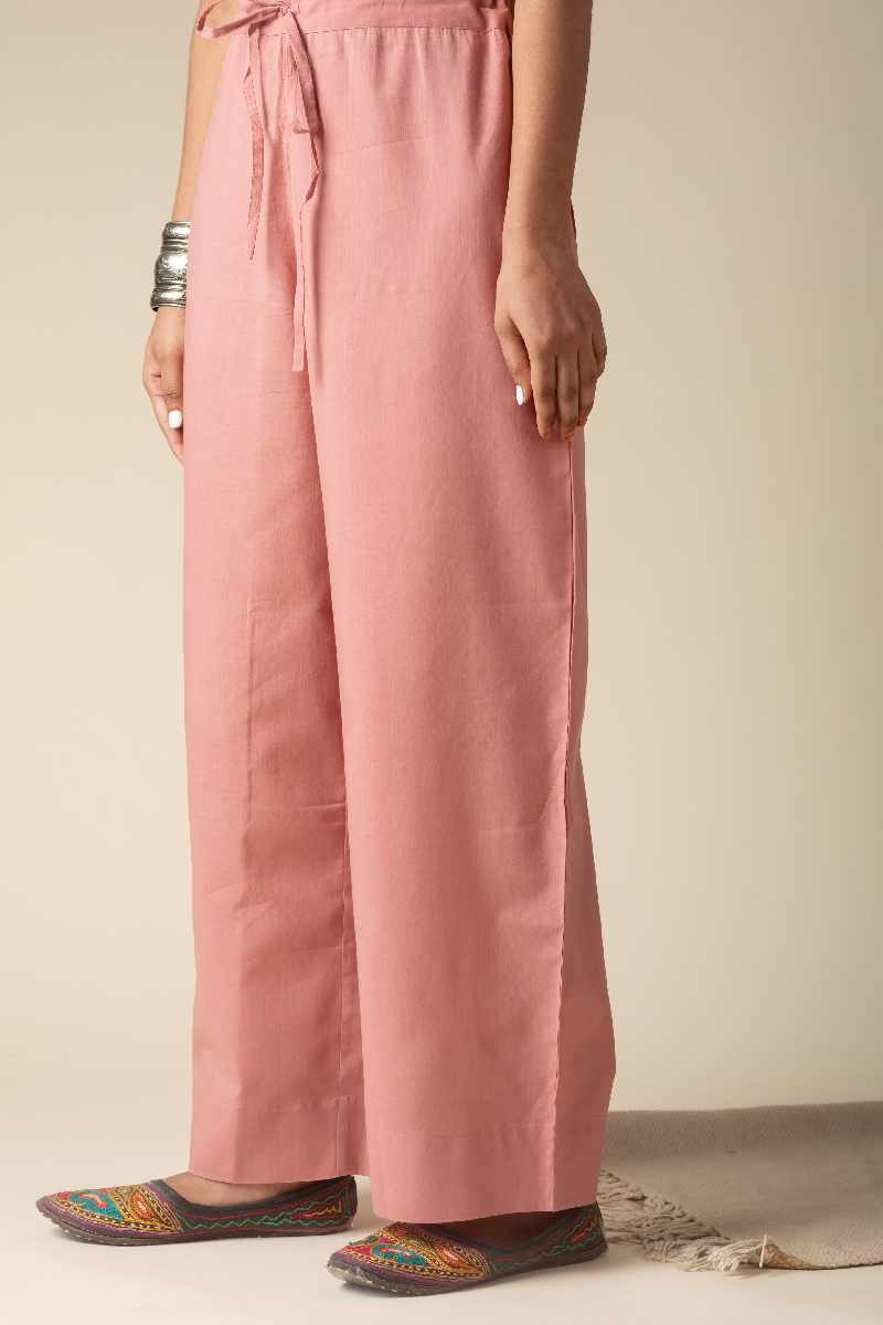 Image for Kusvaa Wsp02 Cotton Palazzo With Pocket Onionpink Front Newest