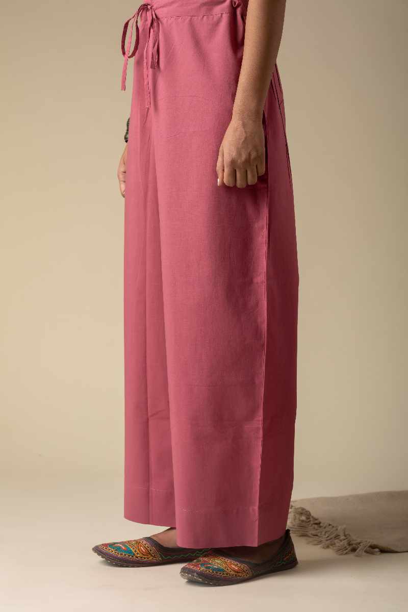 Image for Kusvaa Wsp02 Cotton Palazzo With Pocket Rosepink Frontnewest