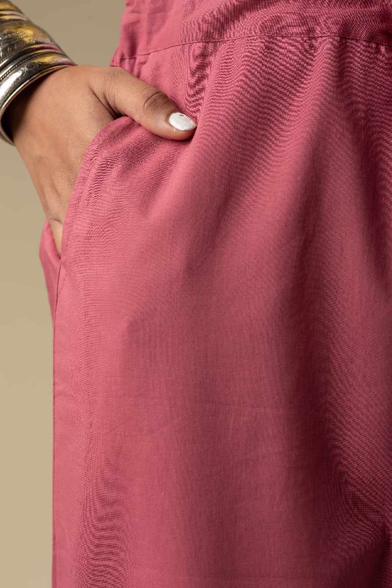Image for Kusvaa Wsp02 Cotton Palazzo With Pocket Rosepink Side Newest