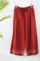 Image for Kusvaa Wsp05 Cotton Satin Palazzo Pocket Elasticated Waist 1 Brown Featured