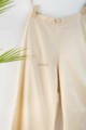 Image for Kusvaa Wsp05 Cotton Satin Palazzo Pocket Elasticated Waist 1 Cream Look