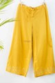 Image for Kusvaa Wsp05 Cotton Satin Palazzo Pocket Elasticated Waist 1 Mustard Featured