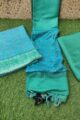 Image for Kusvaa Kusf05 Turquoise Semi Pashmina Complete Suit Set Front