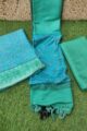 Image for Kusvaa Kusf05 Turquoise Semi Pashmina Complete Suit Set Side