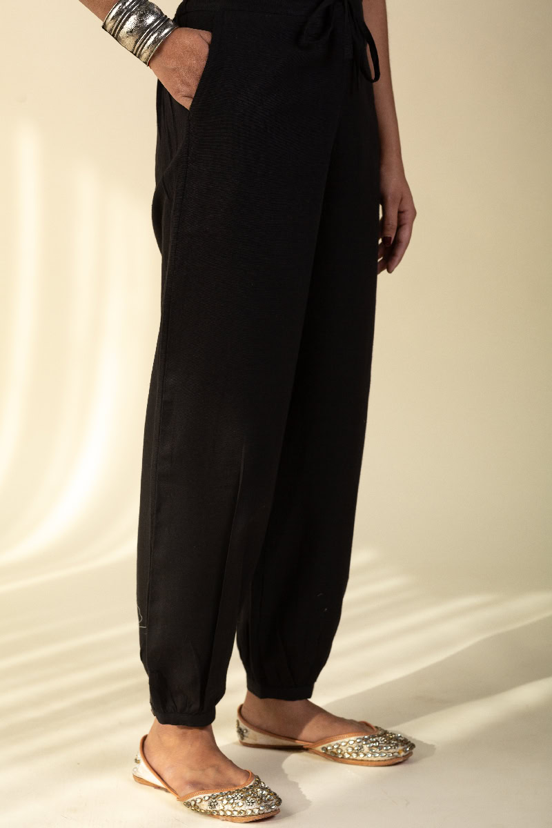 Image for Kusvaa Sap01 Cotton Salwar Black Side