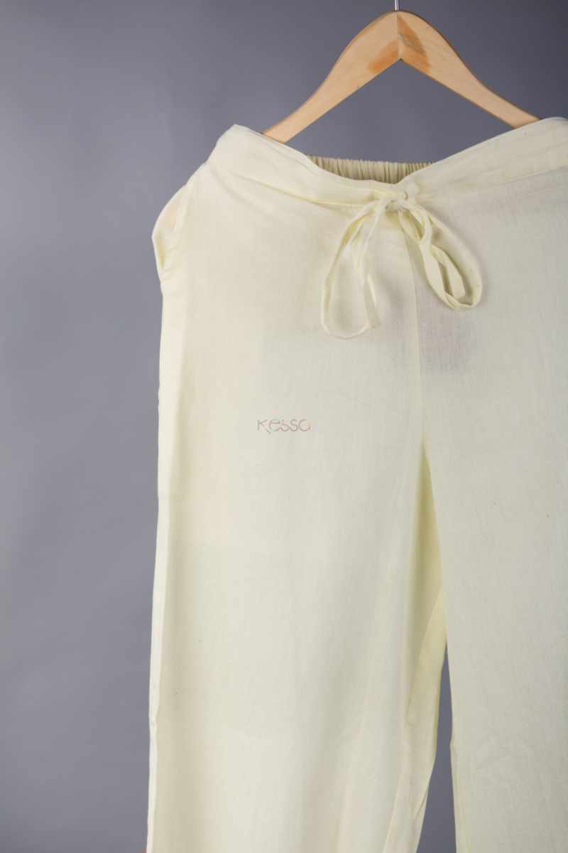 Image for Sap01 Cotton Salwar Cream Front New