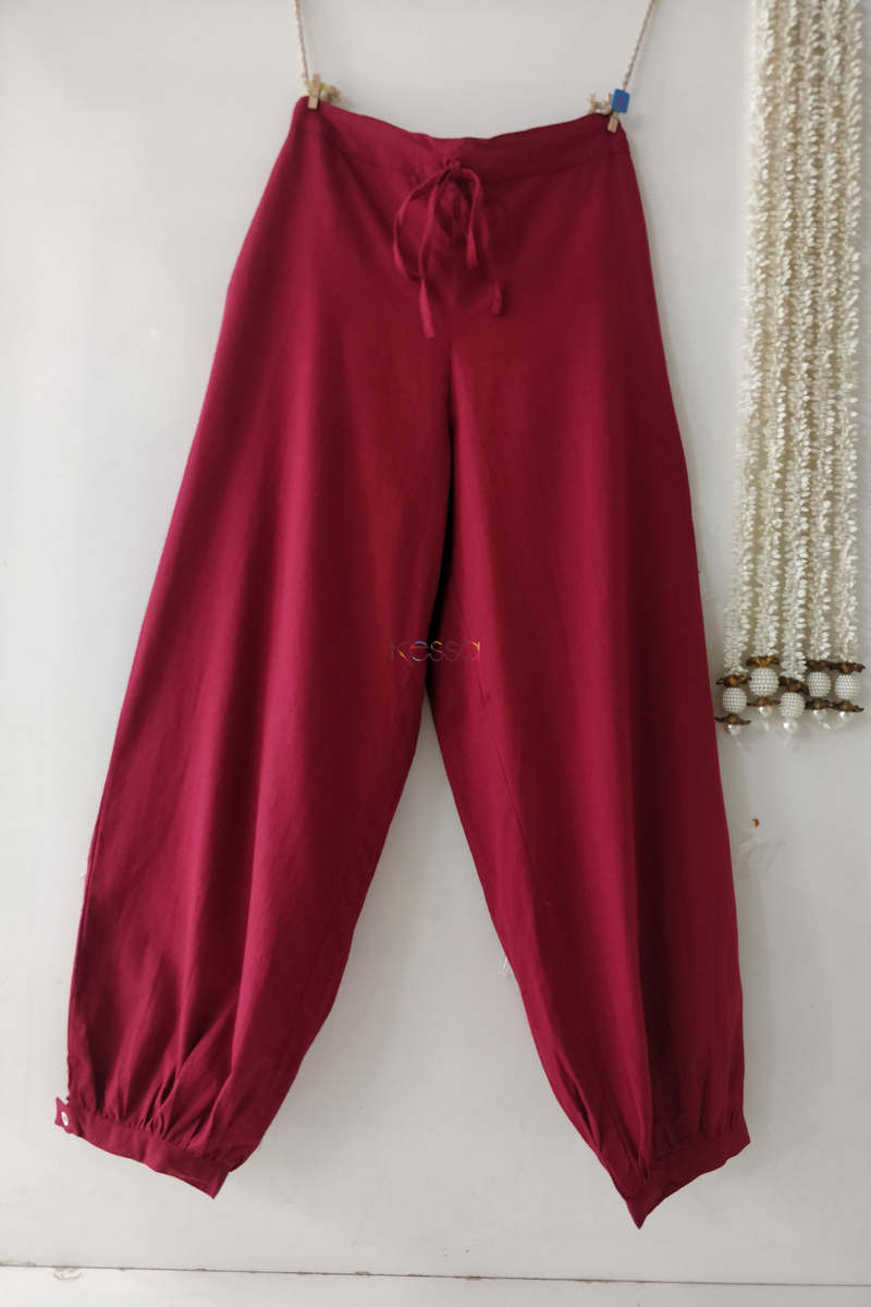 Image for Sap01 Maroon Cotton Salwar