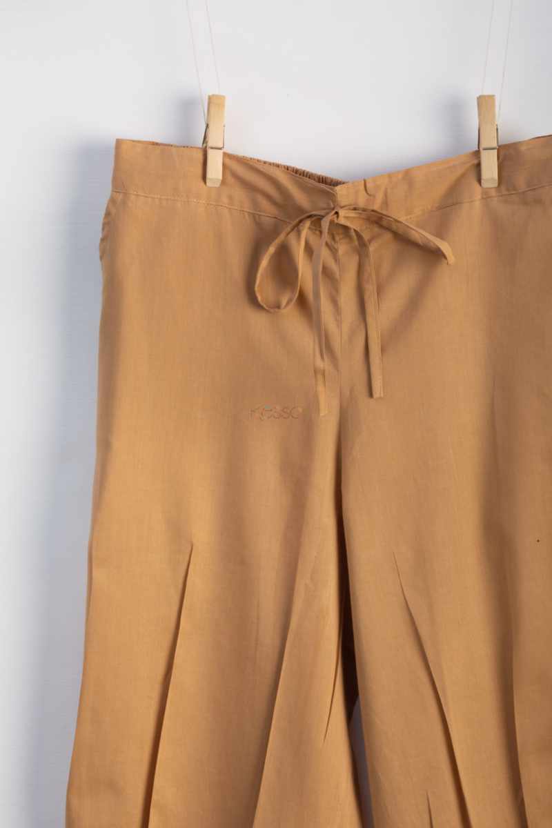 Image for Kusvaa Sap14 Pleated Cotton Salwar Camel Front