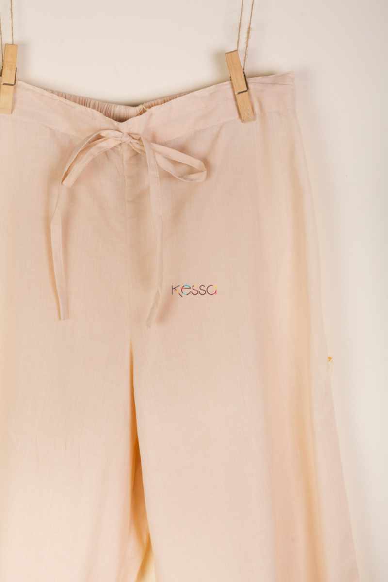 Image for Kusvaa Sap14 Pleated Cotton Salwar Skin Closeup 2