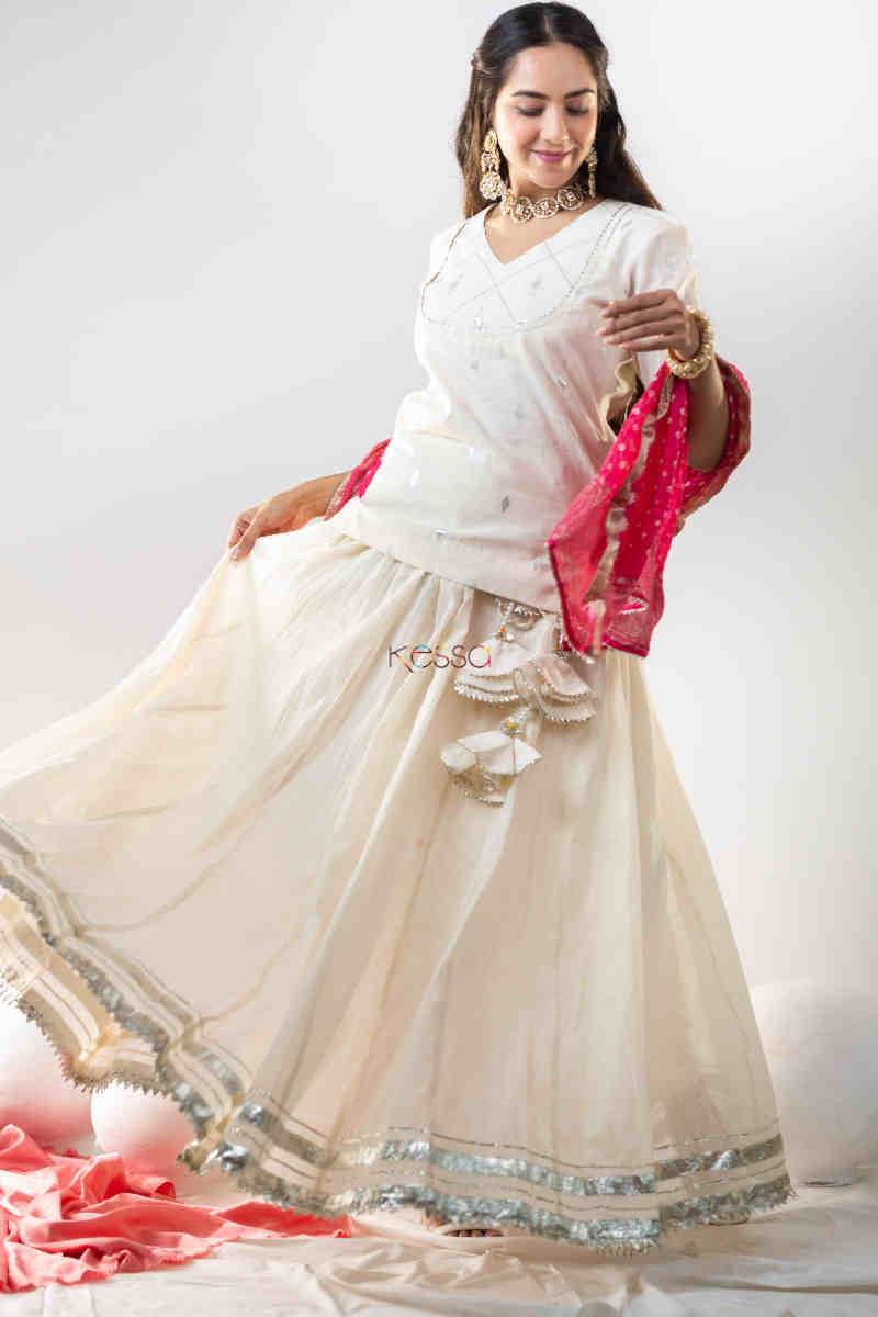 Image for Kusvaa Ws852 Niranjana Cotton Based Complete Skirt Set Look