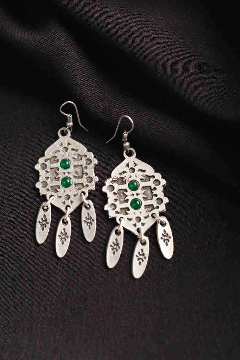Image for Kusvaa Kpe319 Turkish Stone Drop Earring Green