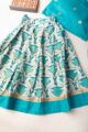 Image for Kusvaa Aj72 Lavali Girl Cotton Skirt With Top And Dupatta Set Closeup 2