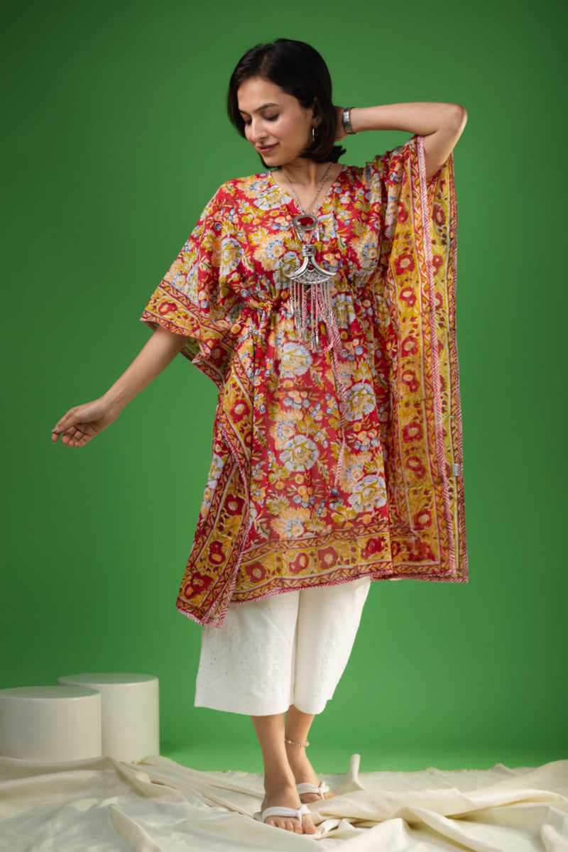 Image for Kusvaa Anuk07 Arzu Cotton Kaftan Front