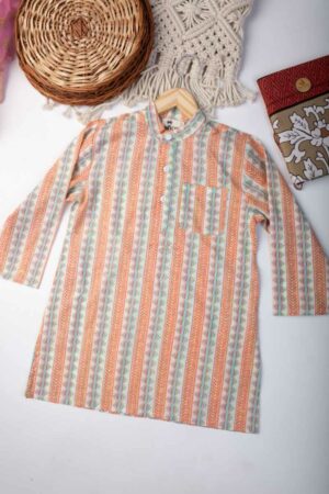 Image for Kusvaa Aj74 Harit Cotton Boy Kurta Featured
