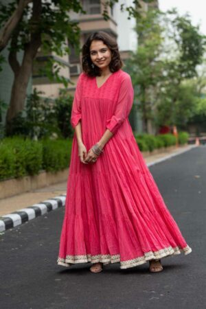 Image for Kusvaa Ws1027 Aaratrika Schiffli A Line Dress Featured