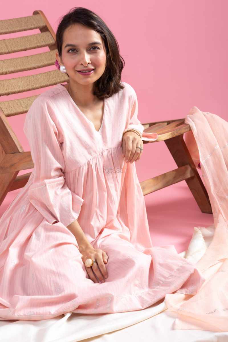 Image for Kusvaa Avdaf264 Bhavya Cotton Complete Suit Set Sitting