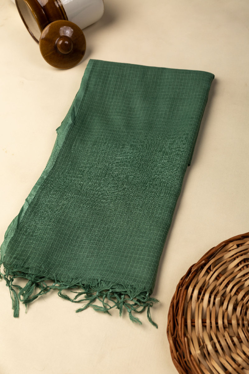 Image for Kusvaa Rndupatta05 Multi Color Cotton Kota Doria Dupatta Armygreen Featured Hd