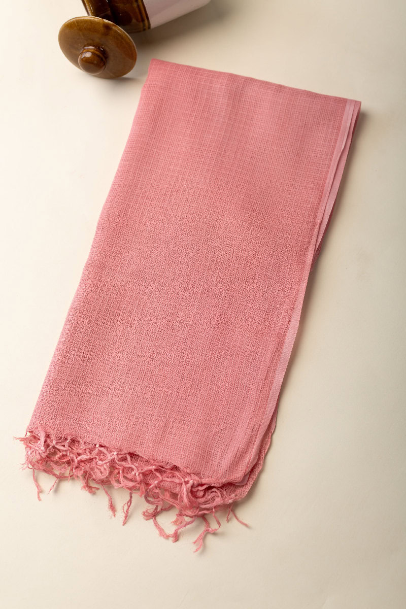Image for Kusvaa Rndupatta05 Multi Color Cotton Kota Doria Dupatta Blushpink Featured