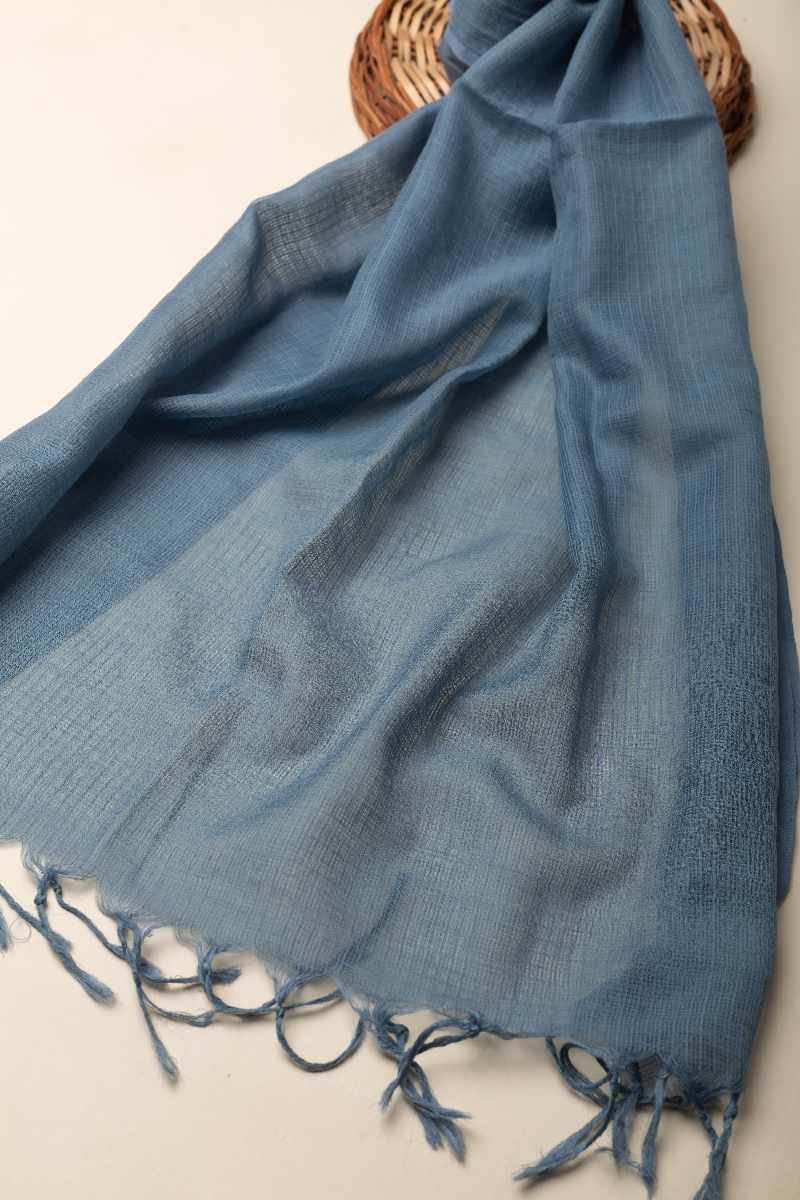 Image for Kusvaa Rndupatta05 Multi Color Cotton Kota Doria Dupatta Grey Front