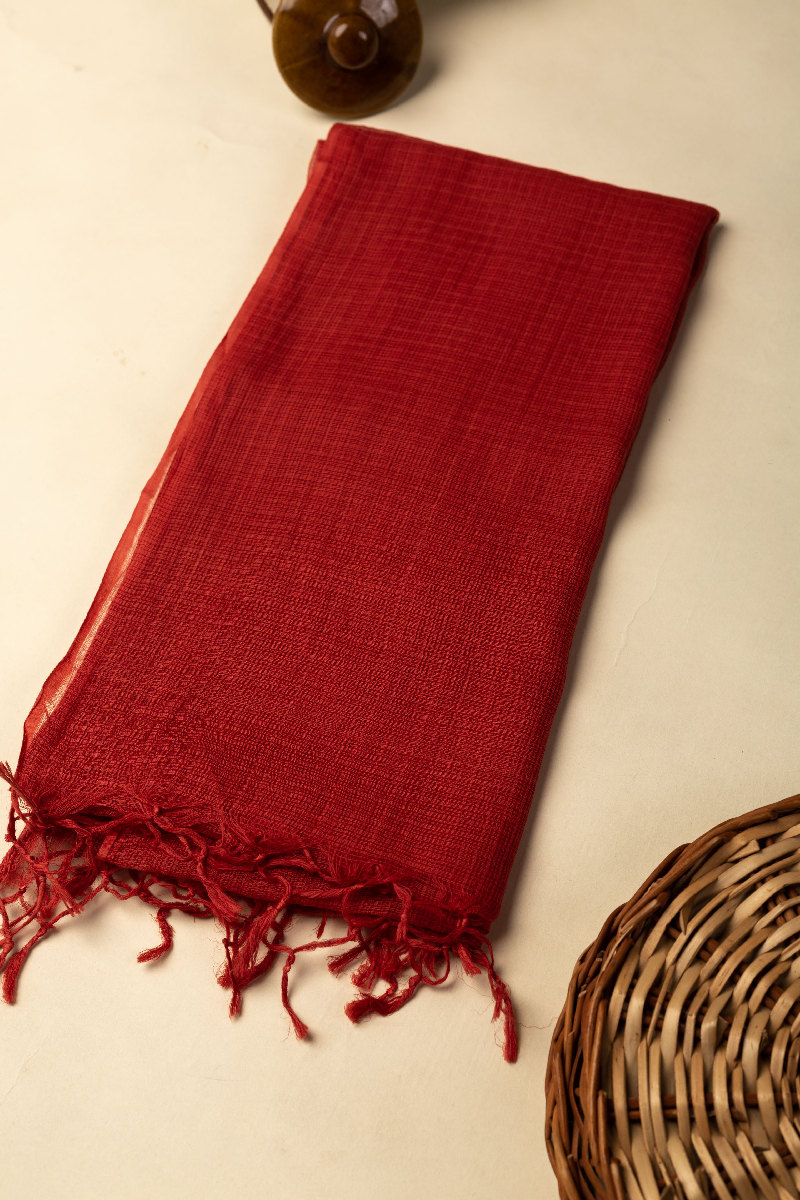 Image for Kusvaa Rndupatta05 Multi Color Cotton Kota Doria Dupatta Lightrust Side Hd