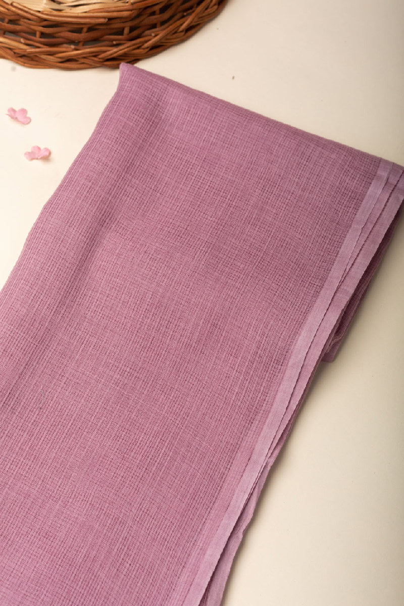 Image for Kusvaa Rndupatta05 Multi Color Cotton Kota Doria Dupatta Lilac Front