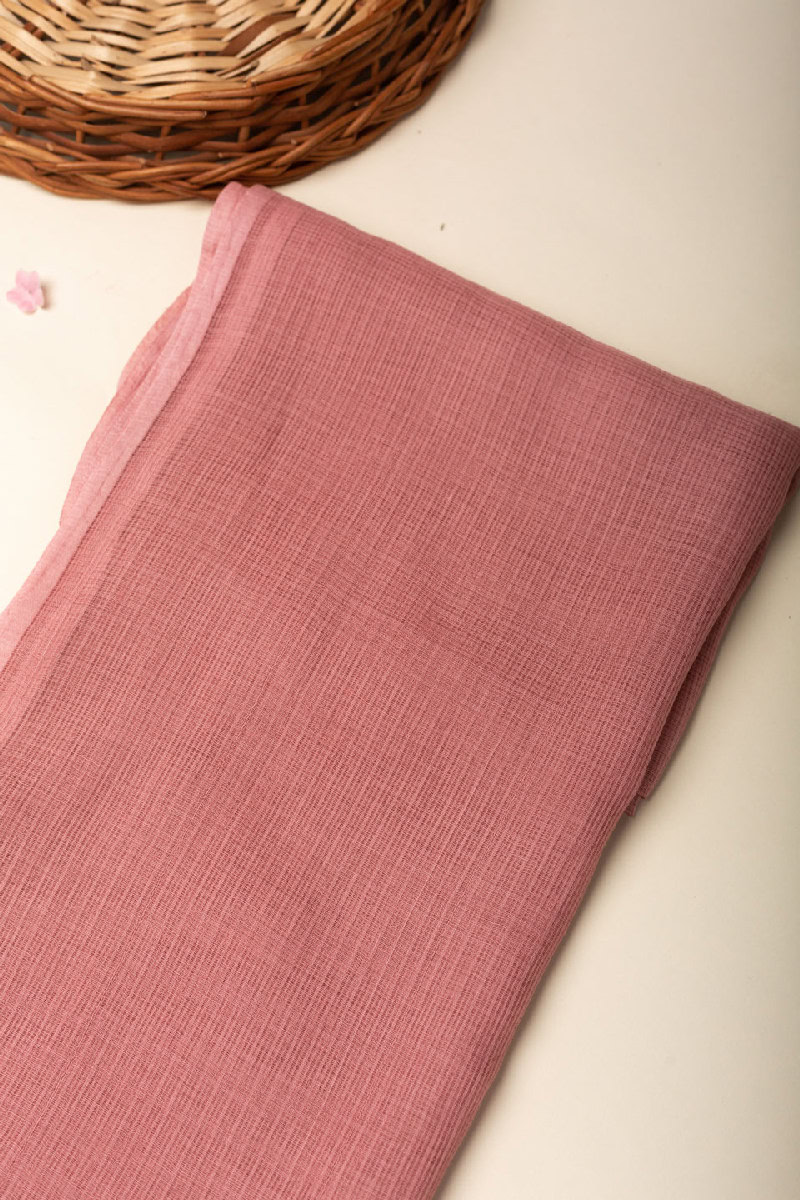 Image for Kusvaa Rndupatta05 Multi Color Cotton Kota Doria Dupatta Onionpink Front