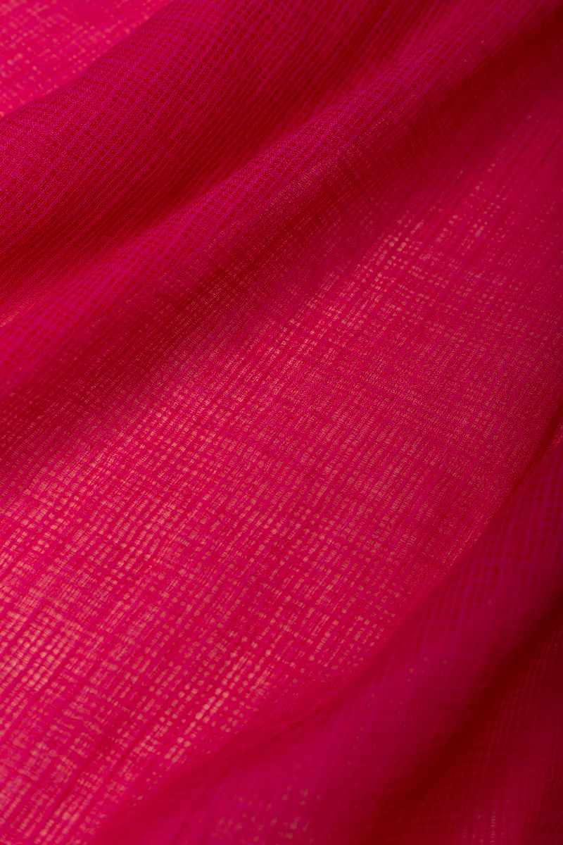 Image for Kusvaa Rndupatta05 Multi Color Cotton Kota Doria Dupatta Rosepink Closeup