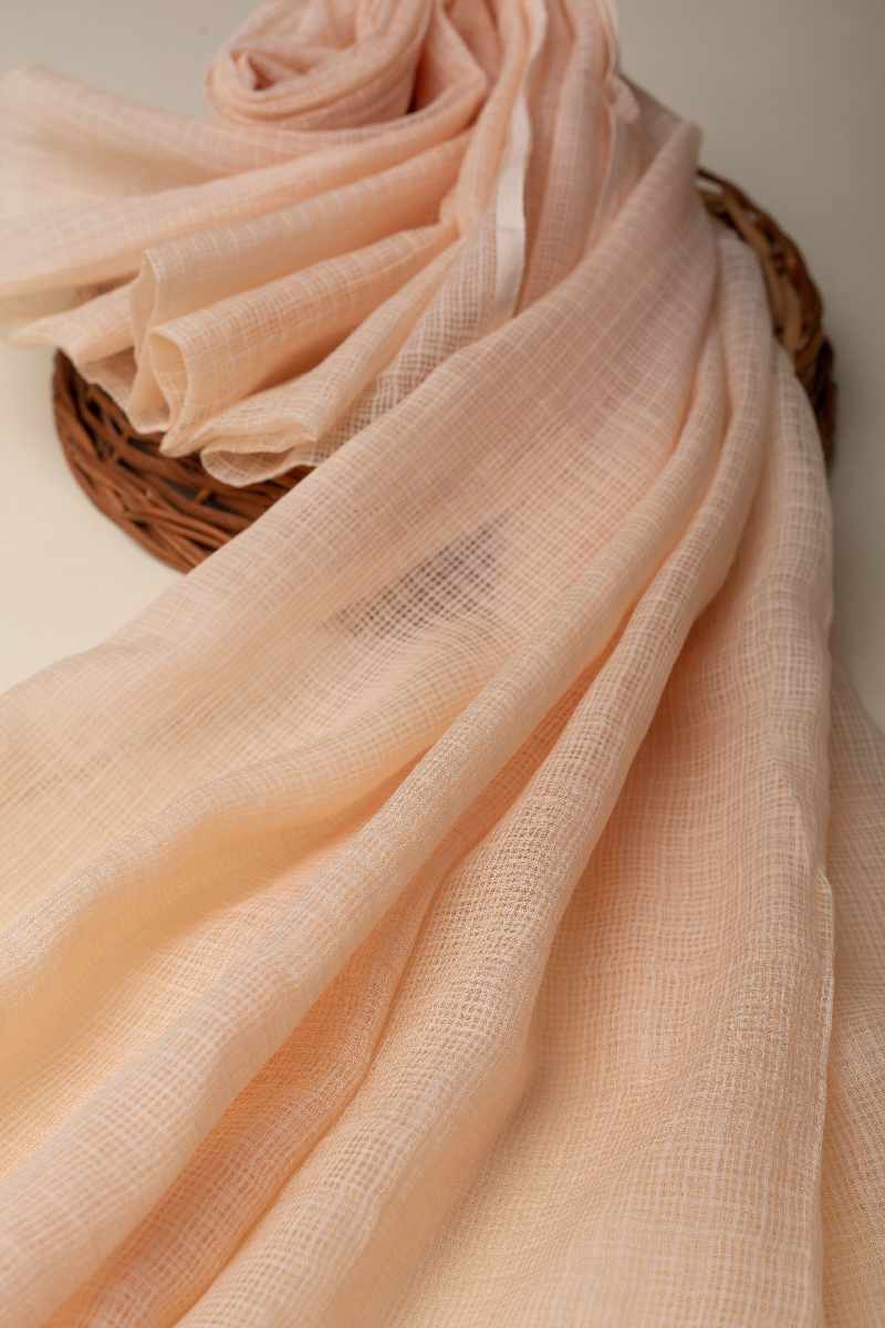 Image for Kusvaa Rndupatta05 Multi Color Cotton Kota Doria Dupatta Skin Closeup New