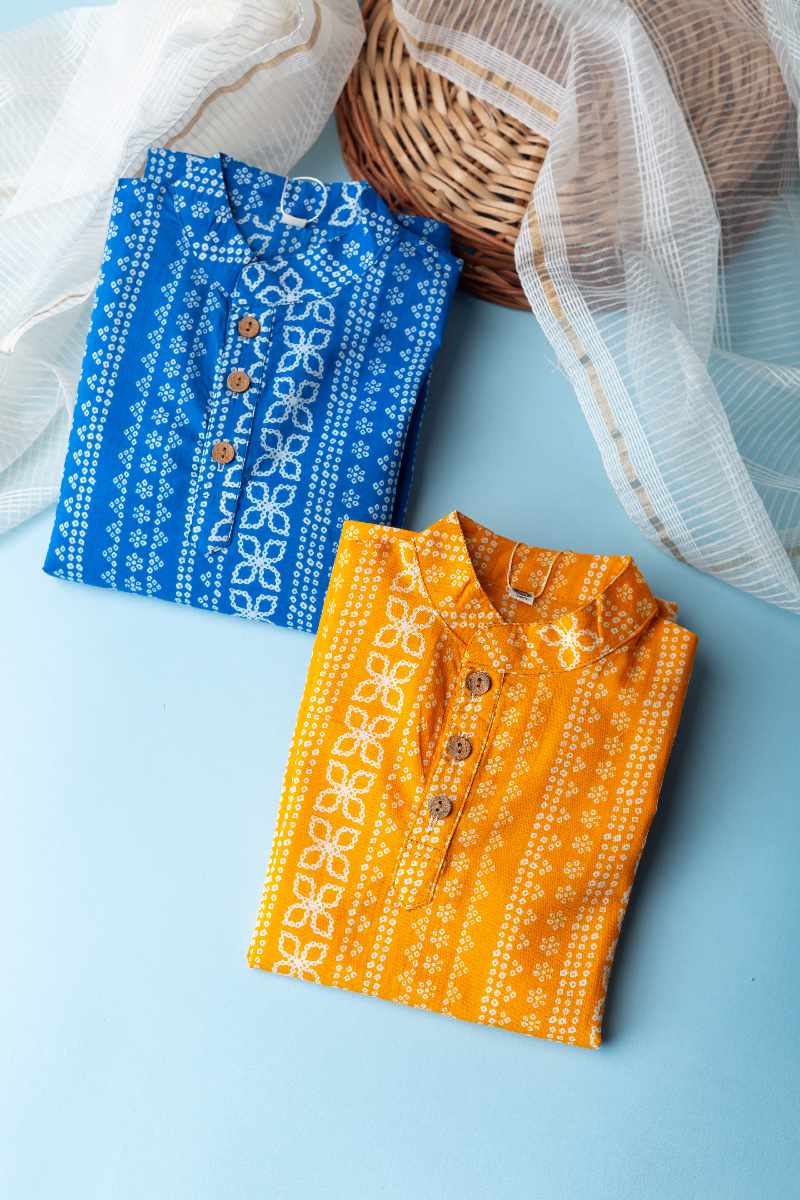 Image for Kusvaa Kne59 Jatin Cotton Boys Kurta Closeup 2