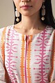 Image for Kusvaa Ne87 Alisa Cotton Jamdani Kurta Closeup