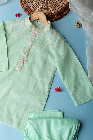 Image for Kusvaa Byw004 Aviraj Kota Doriya Boys Kurta Pant Set Sitting