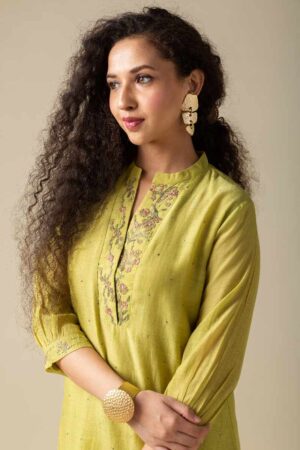 Image for Kusvaa Cood005 Adhita Chanderi Kurta Pant Set Featured