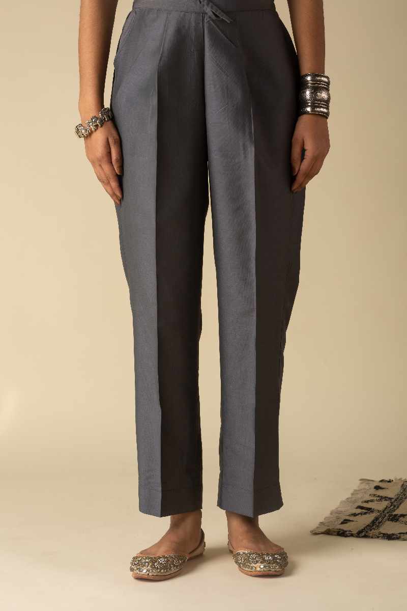 Image for Kusvaa Ne254p Bhavika Cotton Silk Pant Pocket