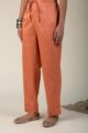 Image for Kusvaa Pnt004 Multi Color Cotton Satin Pant Coralorange Front