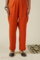 Image for Kusvaa Pnt004 Multi Color Cotton Satin Pant Rust Featured