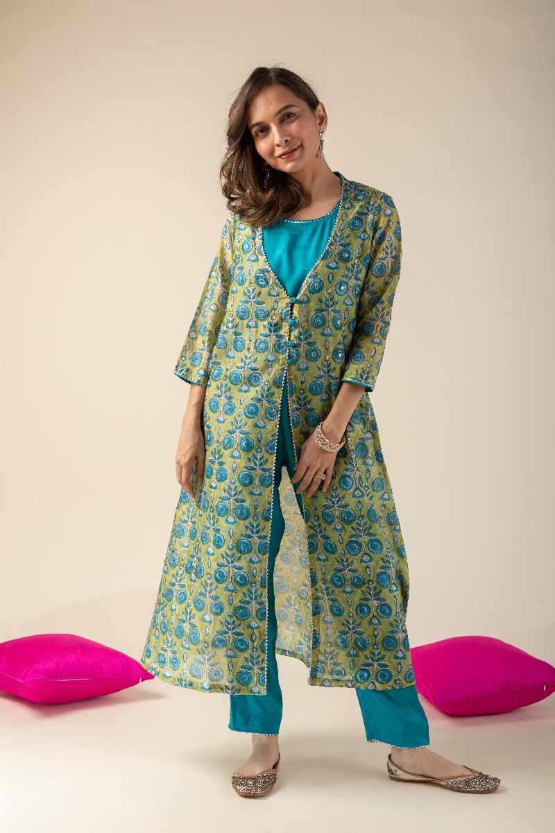 Premium Cotton Kurta Pant Set for Women with Elegant Detailing Work