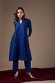 Image for Kusvaa Cood034 Urvashi Cotton Silk Kurta Pant Set Side