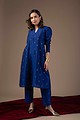 Image for Kusvaa Cood034 Urvashi Cotton Silk Kurta Pant Set Sleeves