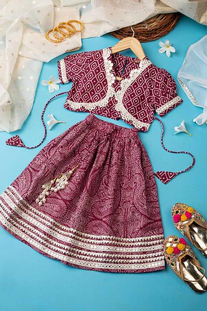 Image for Kusvaa Grw011 Siya Cotton Girls Skirt Top And Dupatta Set Featured New