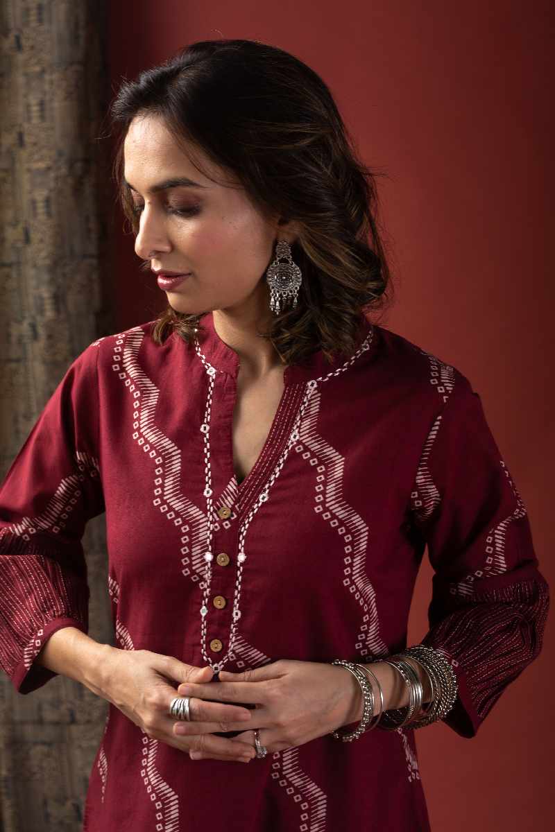 Image for Kusvaa Cood048 Drista Cotton Kurta Pant Set Featured