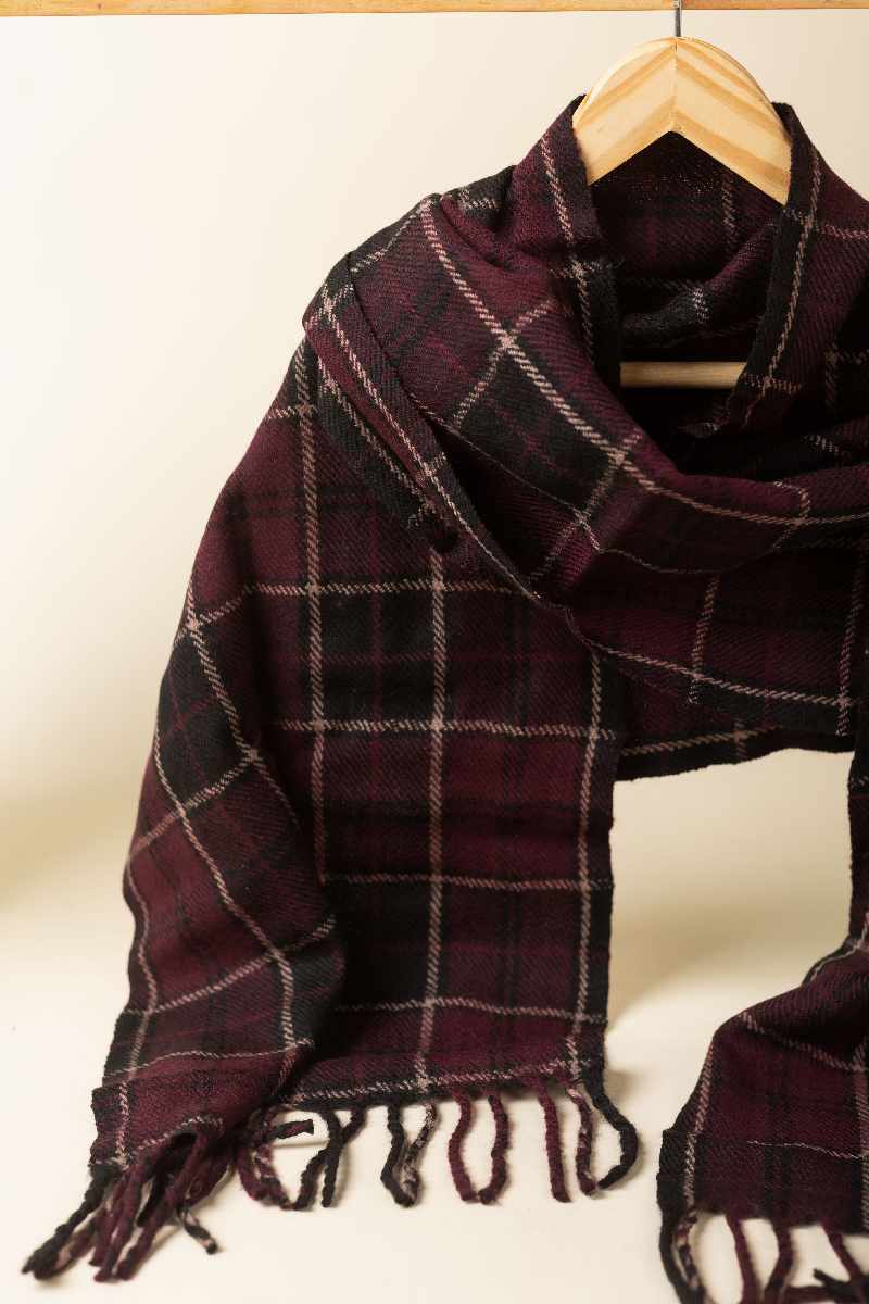 Image for Kusvaa Kusl110 Advait Woolen Muffler Side Latest