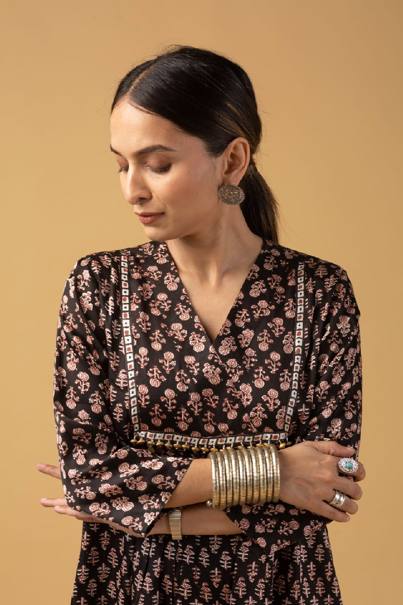 Image for Kusvaa Dr017 Reema Handblock Cotton Dress Featured