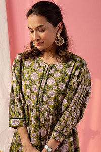 Image for Kusvaa Dr022 Deeksha Block Print Cotton Dress Featured