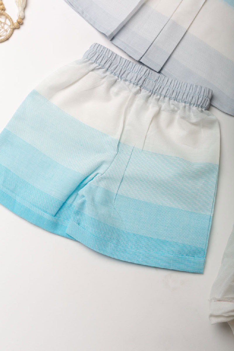 Image for Kusvaa Grw048 Shalini Handloom Cotton Top Short Set Closeup 2