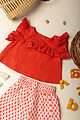 Image for Kusvaa Grw056 Prerna Cotton Girl's Top Short Set Side