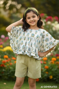 Image for Kusvaa Grw072 Misti Cotton Girls Top Pant Set Model